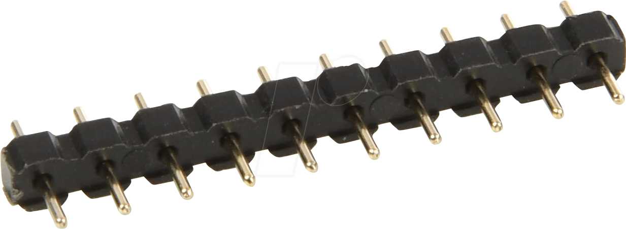 W+P 952-08-010-1 - Stiftleiste RM 2,54mm, gerade, 1-reihig, 10-polig