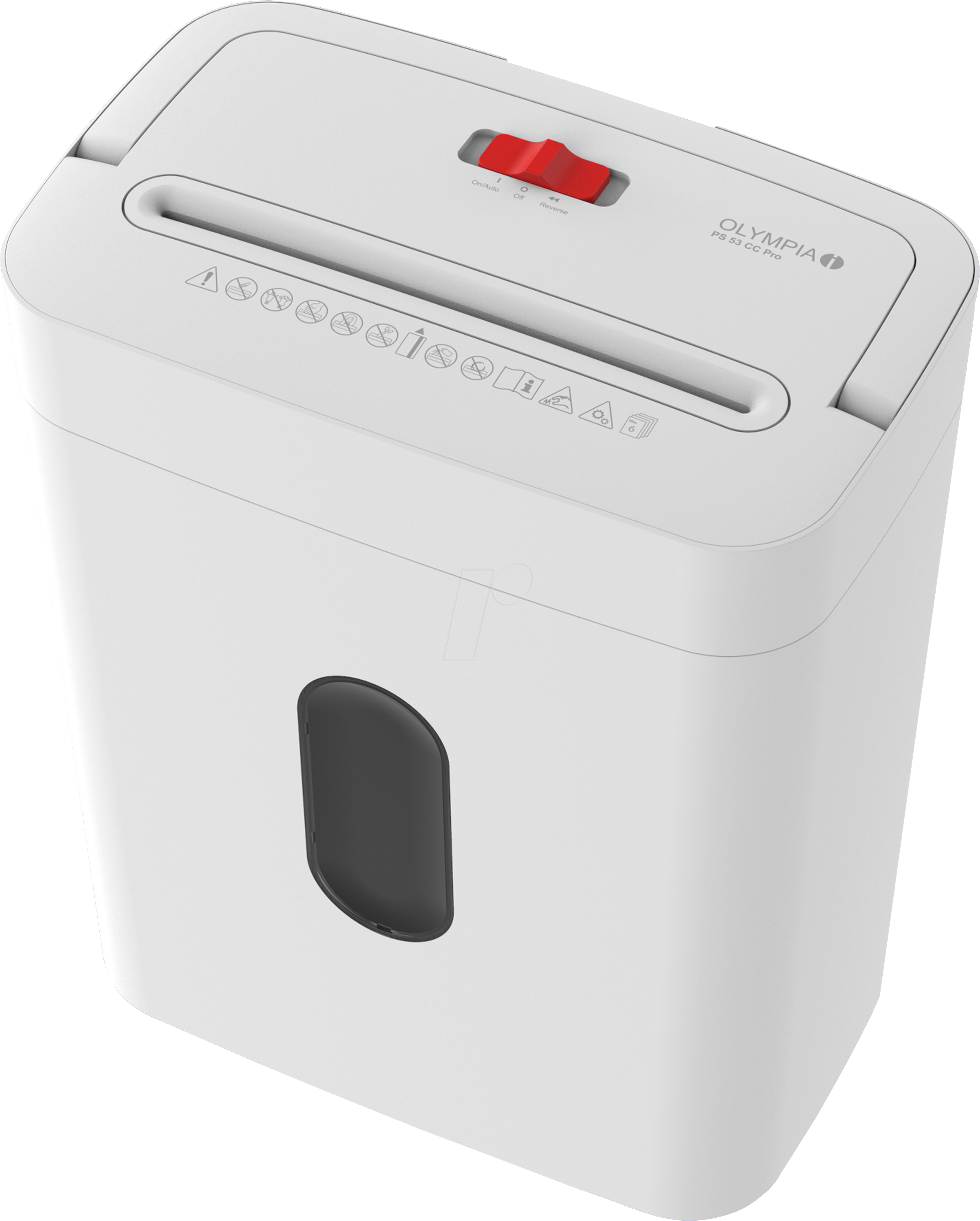 OLYMPIA PS53CPWS - Aktenvernichter, Partikelschnitt, P-4, 15l, weiß