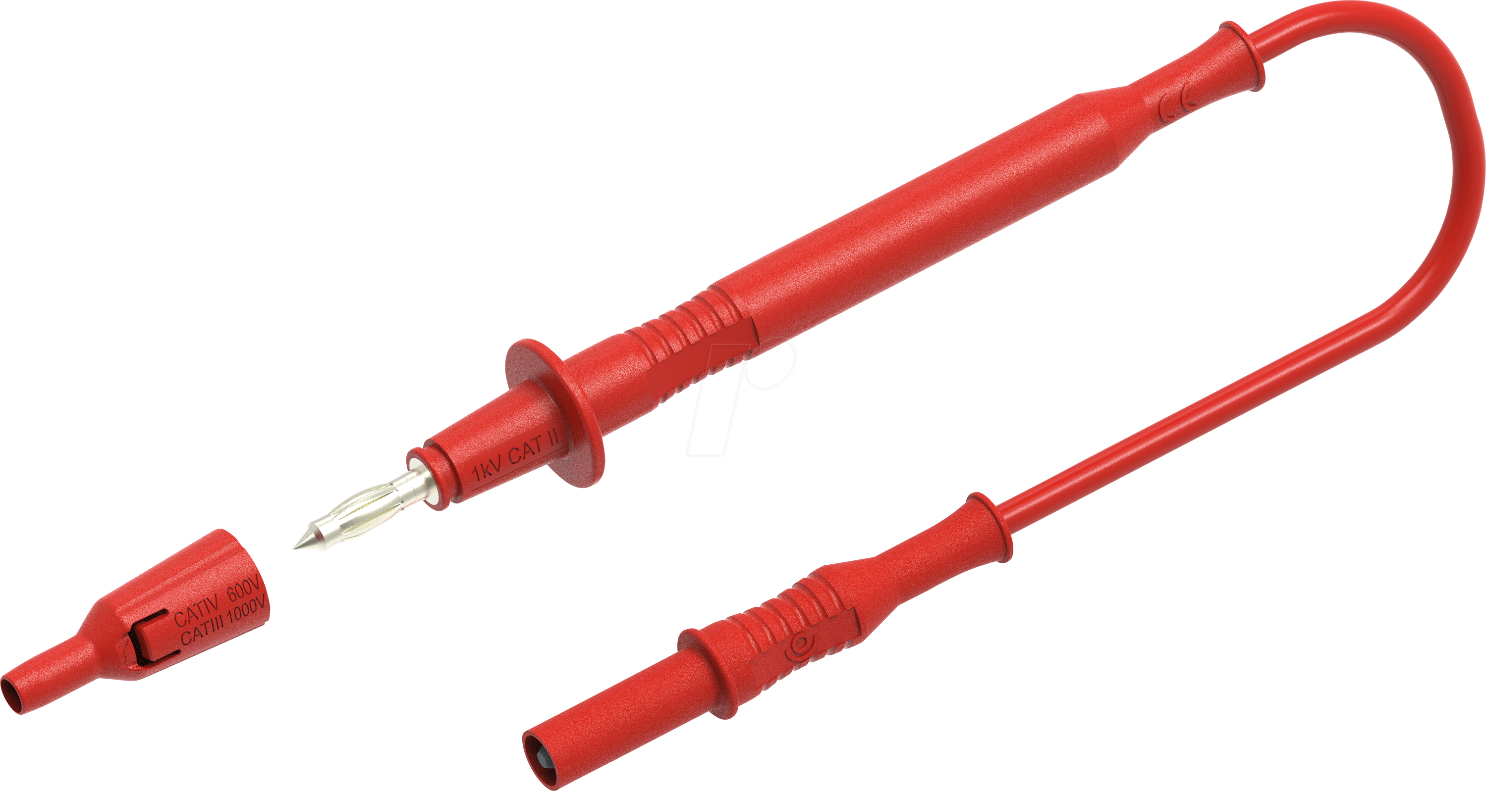 PJP 4319-D4-150R - Messleitung mit Prüfspitze, SIL 1,0 mm², 1,5 m, rot