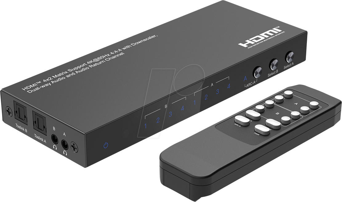 Thumbnail - VALUE 14993591 - 4x2 HDMI Matrix Switch, 4K