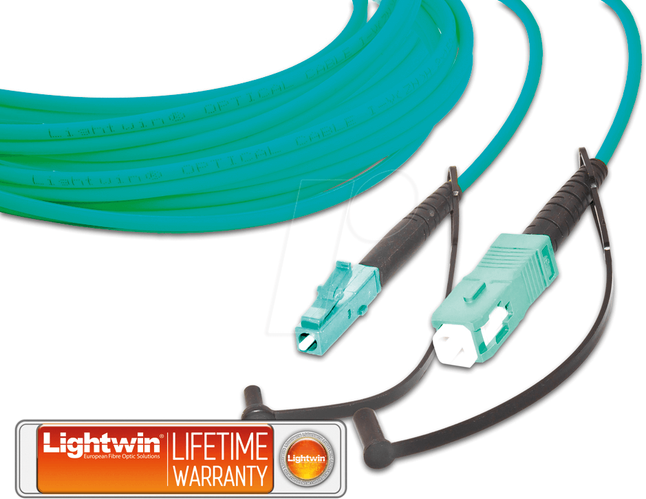 LSP-50 LC-SC1OM3 - Simplex LWL Patchkabel, MM OM3, LC - SC, 1 m