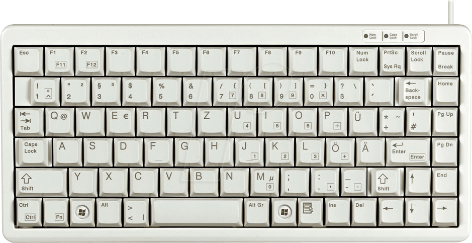 G84-4100LCMEU-0 - Tastatur, USB, grau, US