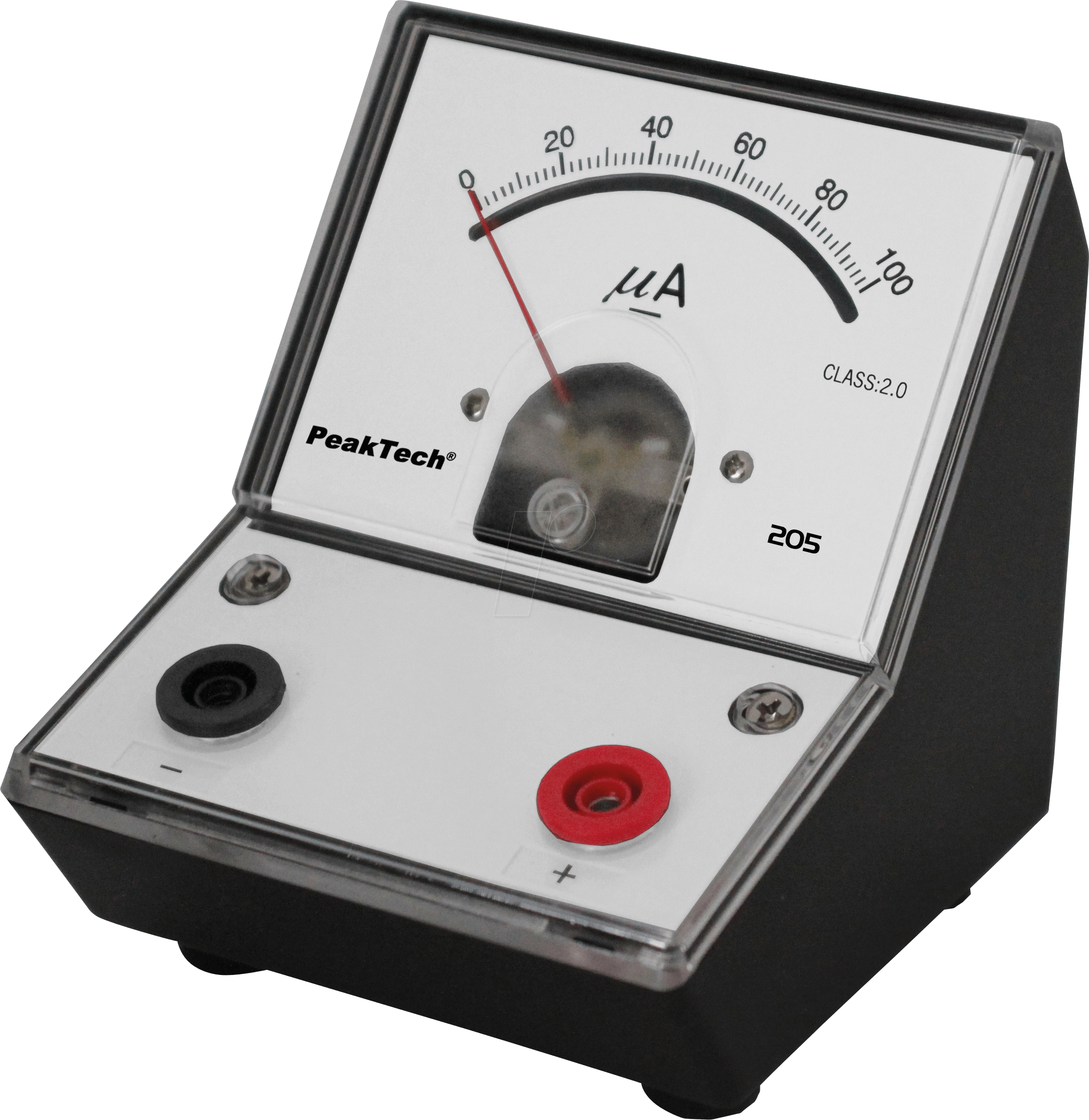 PEAKTECH 205-02 - Amperemeter, analog, Tischgerät, 0 - 100 µA DC