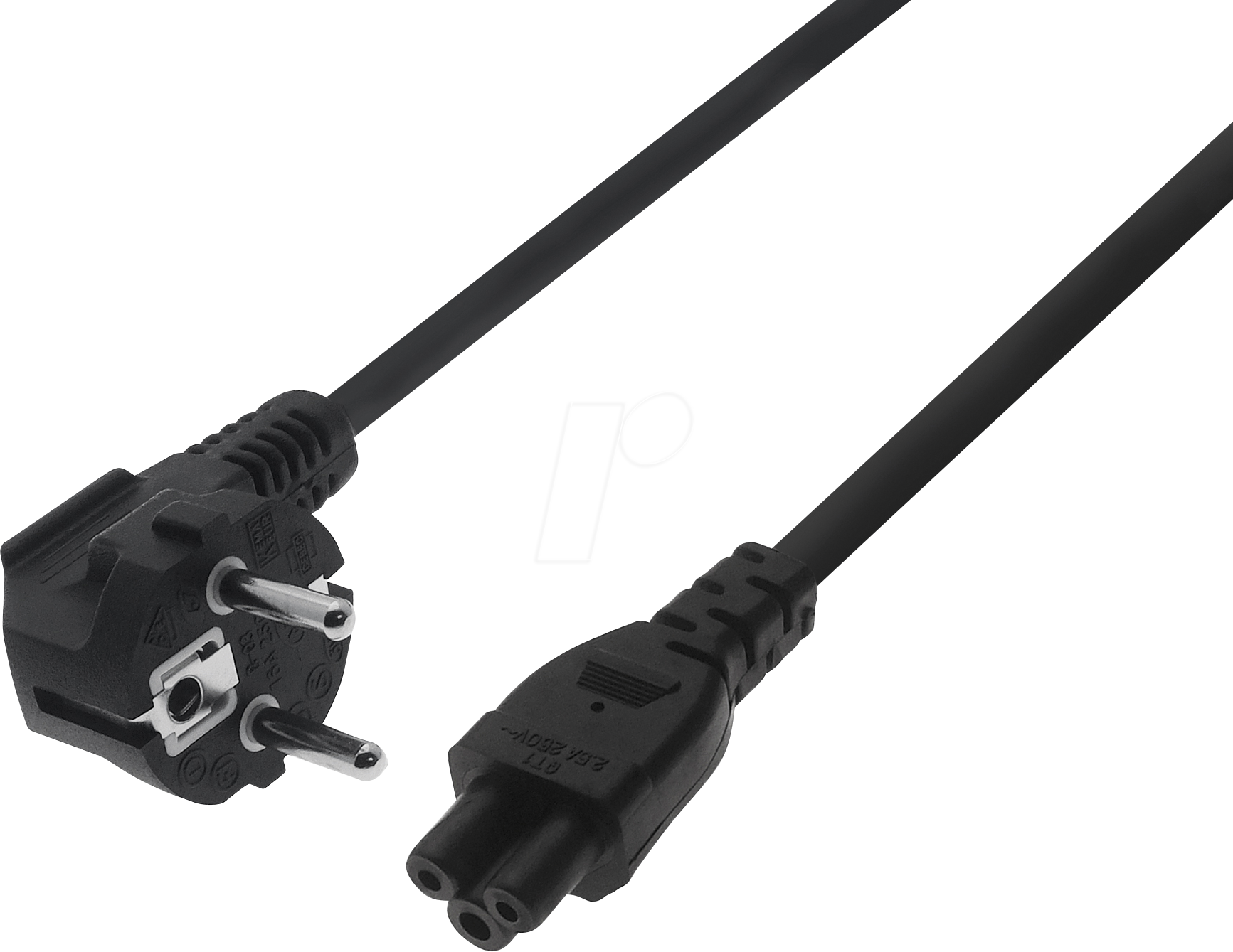 Thumbnail - TTL 7135-1,0-UF - Netzkabel, UltraFlex, Schutzkontakt-Stecker, C5, 1,0 m, schwarz