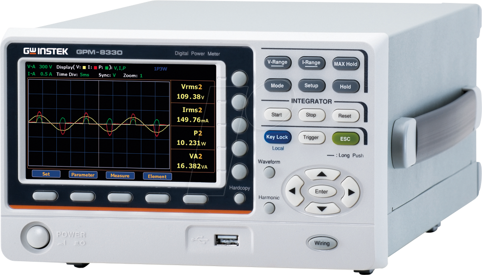 GPM-8330 - Leistungsmessgerät, digital, 3 Kanäle, RS-232C, USB, LAN
