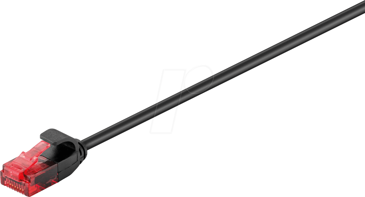 GOOBAY 71548 - Cat.6 Slim-Patchkabel, U/UTP, 0,25 m, schwarz