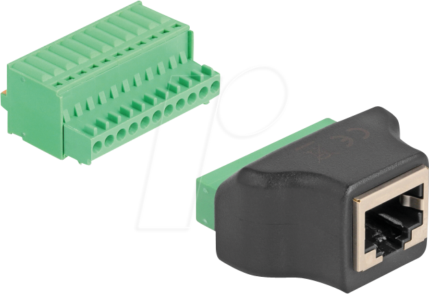 DELOCK 66244 - RJ50 Buchse / Terminalblock, Adapter