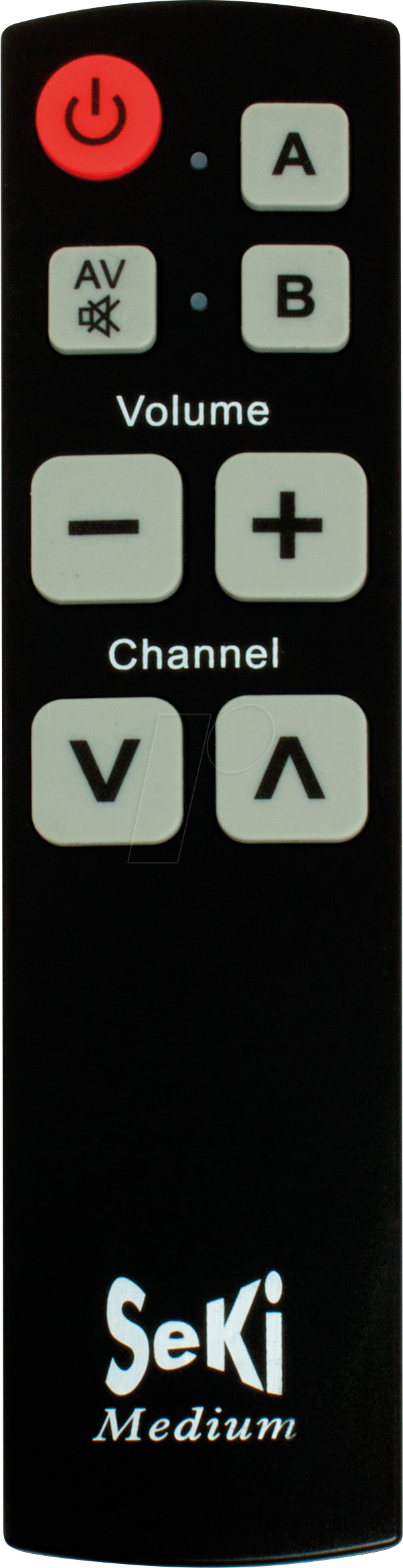 SEKI MEDIUM SW - SeKi Medium, lernfähige Universalfernbedienung, schwarz