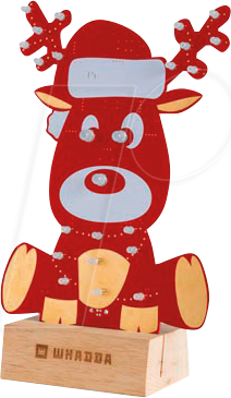 WSPXL102 - Lötbausatz - Rudolph das Rentier XL, rot