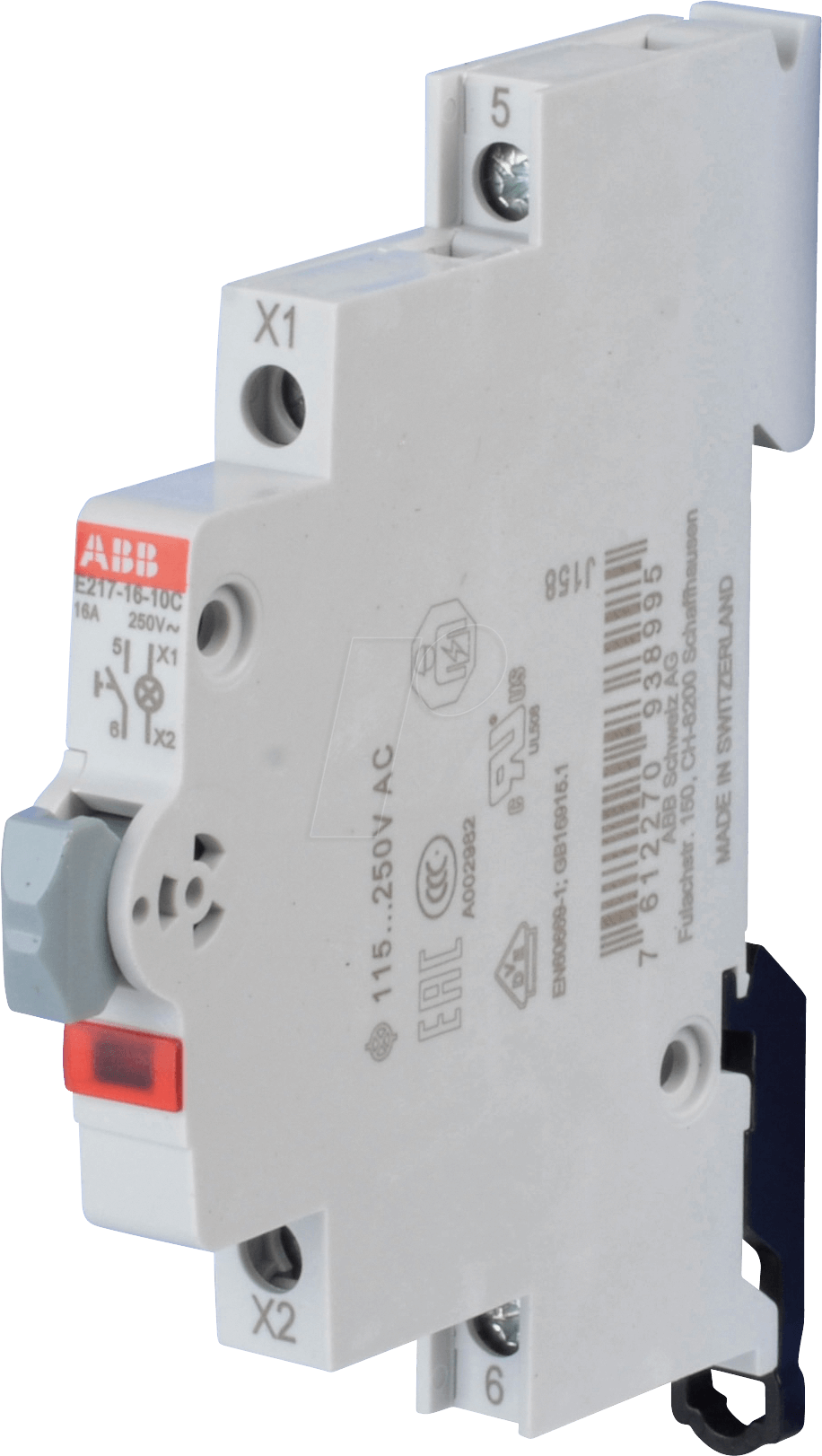 ABB E217-16-10C - LED-Leuchttaster - 1 Schließer, 115 - 250 V AC, 16 A, LED rot