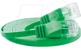 Thumbnail - SLIM U6 1 GN - Cat.6 SLIM-Patchkabel, U/UTP, 1 m, grün