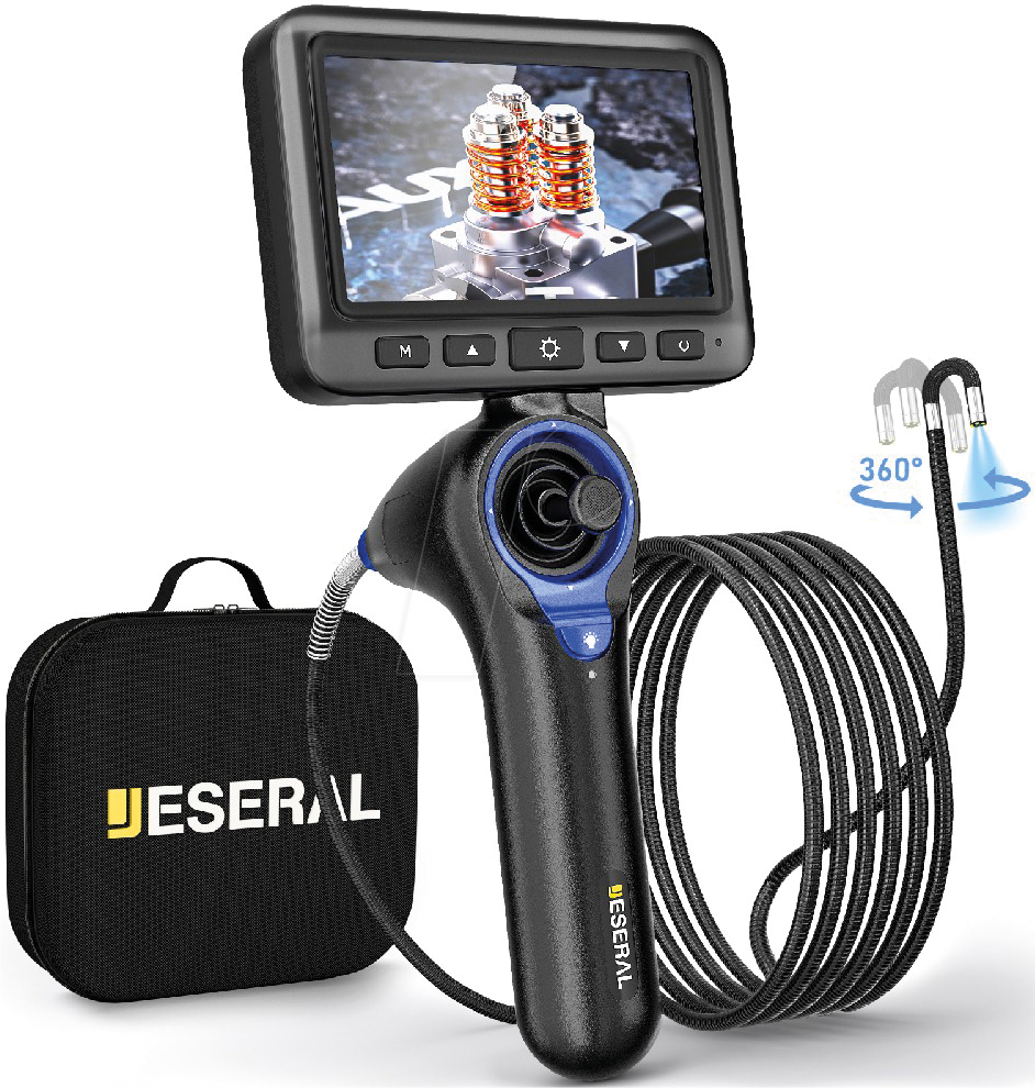 Thumbnail - JESERAL JS460-DT - Endoskop, 5´´ Monitor, Ø 6,2 mm, 360° bewegliche Kamera