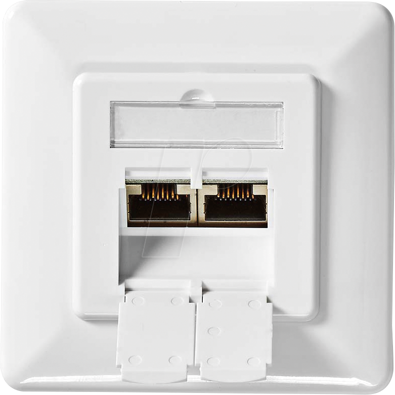 N CCBW89250IV - Unterputz RJ45-Dose, 2-fach, Cat.6a