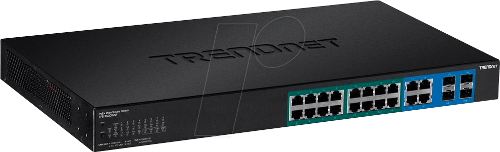 Thumbnail - TRN TPE-1620WSF - Switch, 24-Port, Gigabit Ethernet, PoE+, 4x RJ45/SFP