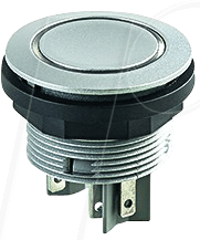 STLRWO1 - Drucktaster - 1 S + 1 Ö, silber, LED-Ring weiß