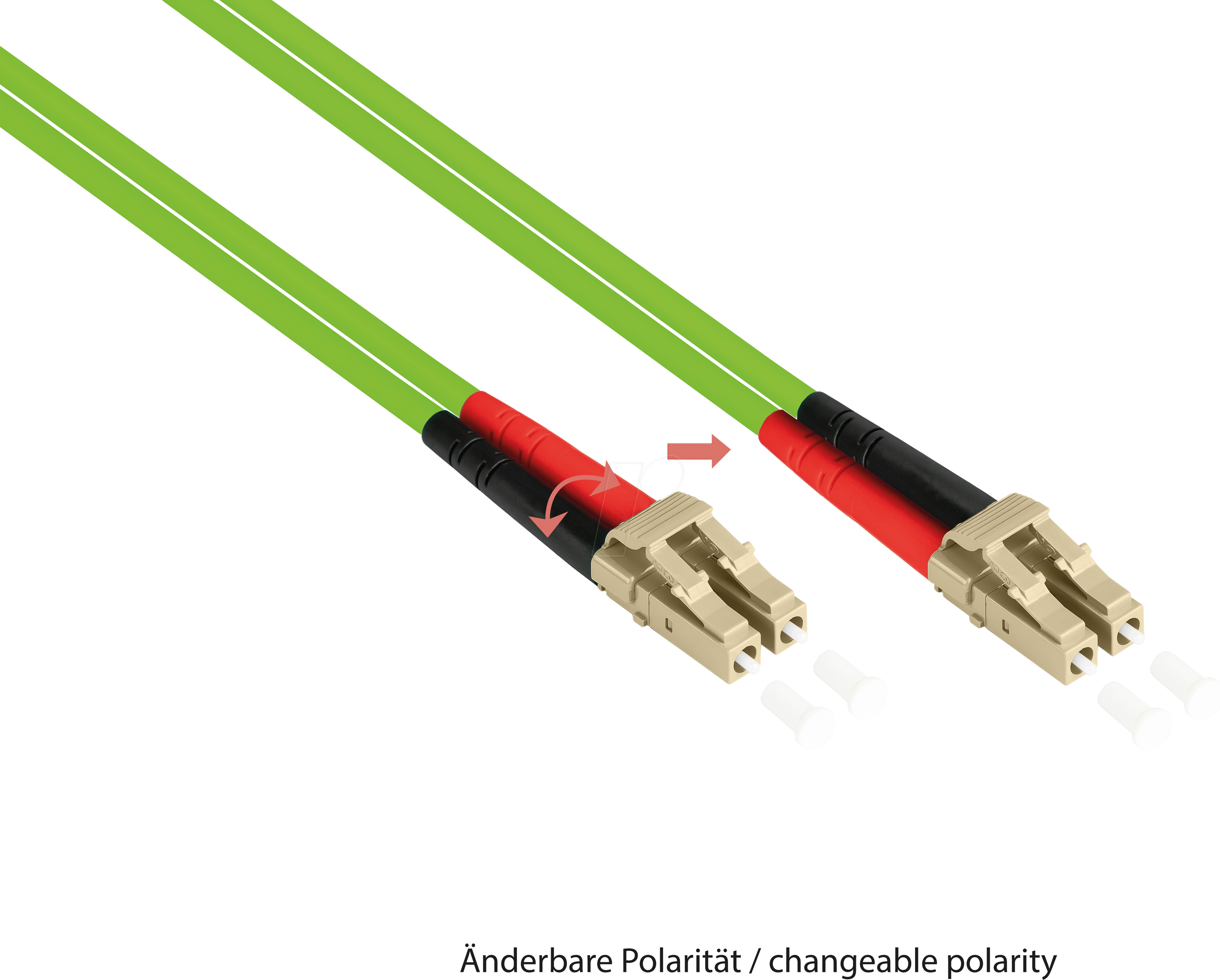GC LW-801LC5 - Patchkabel LWL Duplex OM5 50/125µ LC/LC, LSZH, 1 m, limettengrün