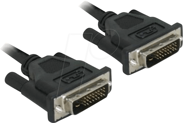 DELOCK 84369 - DVI Monitor Kabel DVI 24+1 Stecker, Dual Link, 0,5 m