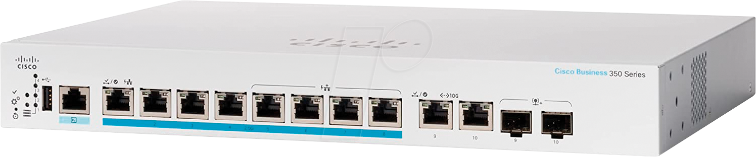 CISCO CBS3508MP2 - Switch, 10-Port, 2,5 Gigabit Ethernet, PoE++, RJ45/SFP+