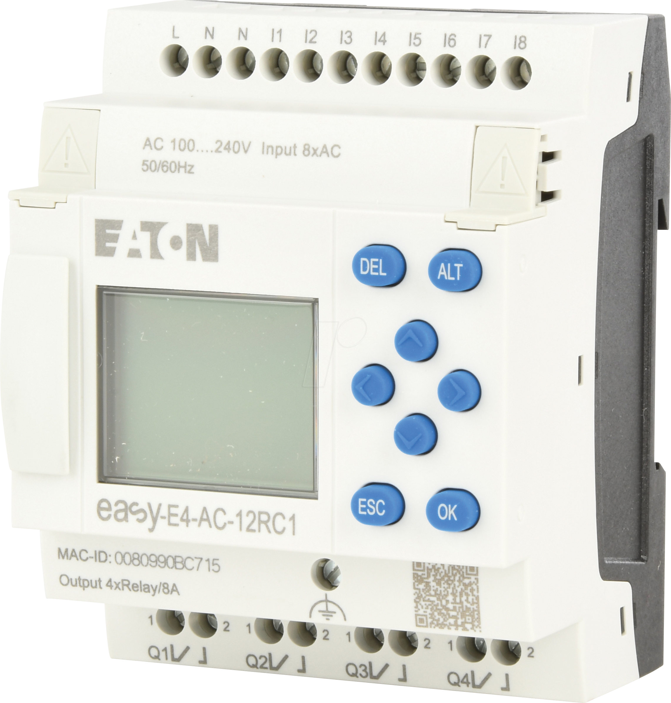 EASY-E4-AC-12RC1 - Steuerrelais, 8DI (4D/A) 4DO, 4xRelais,100-240 VAC