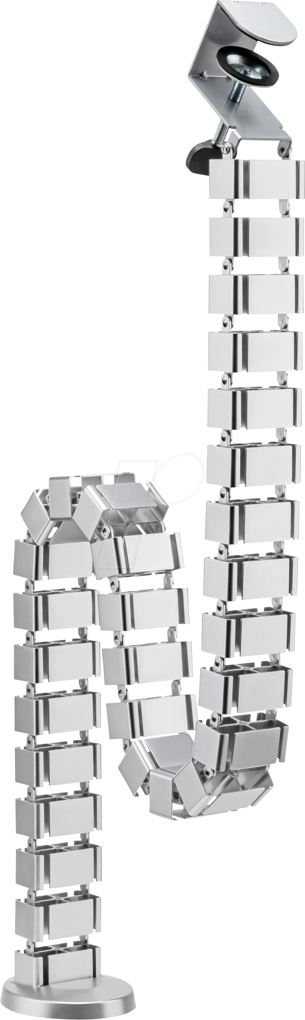 MYW HZ43SL - Schreibtisch-Kabelführung, flexibel, 30 Gelenke, silber