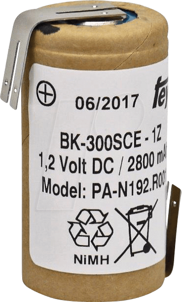 PA MH-2800 SC-P - Industriezelle, NiMh, Sub-C, 1,2 V, 2800 mAh, Z-Lötfahnen