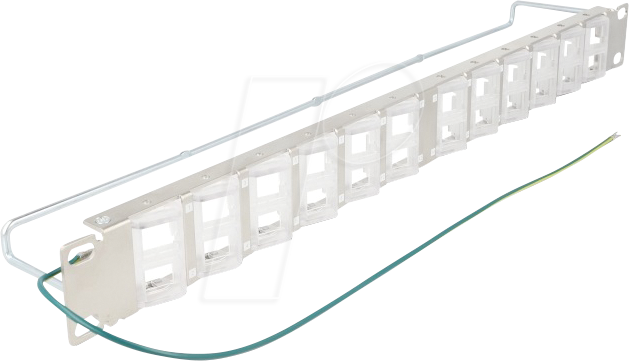 DELOCK 67066 - 19'' Keystone Patchpanel, 24 Port, neigbare Ports