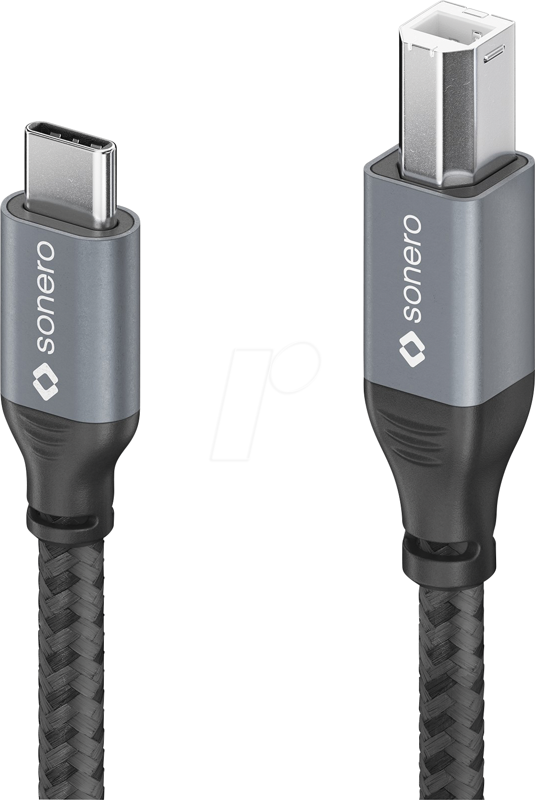 SON SPC-U020-010 - USB 2.0 Kabel, C Stecker auf B Stecker, Textil, 1,0 m