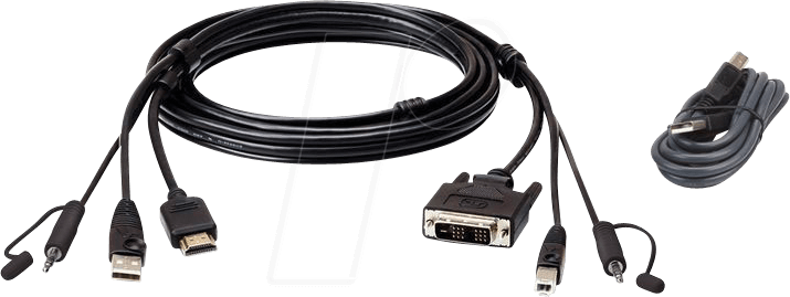 ATEN 2L-7D02DHX2 - KVM Kabel Set USB HDMI auf DVI-D Secure