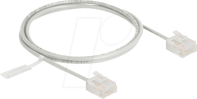 DELOCK 80758 - Patchkabel Cat.6 UTP, Ultra Slim, 1 m, grau