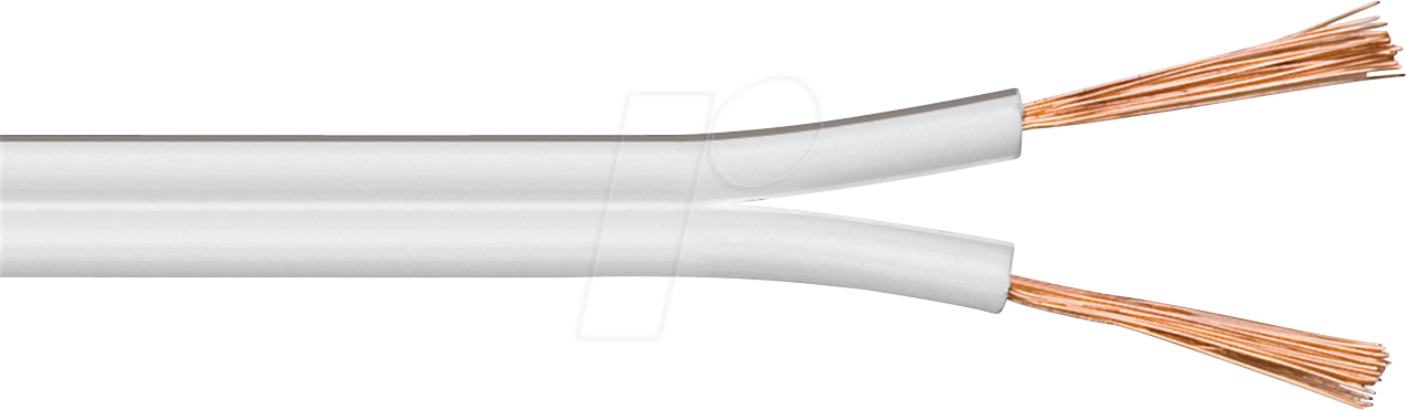 GOOBAY 67744 - Lautsprecherkabel 2x0,75mm² , 10 m weiss CCA