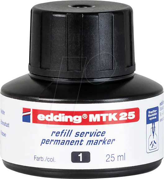 EDDING MTK25001 - Nachfülltinte, Permanentmarker, MTK 25, schwarz