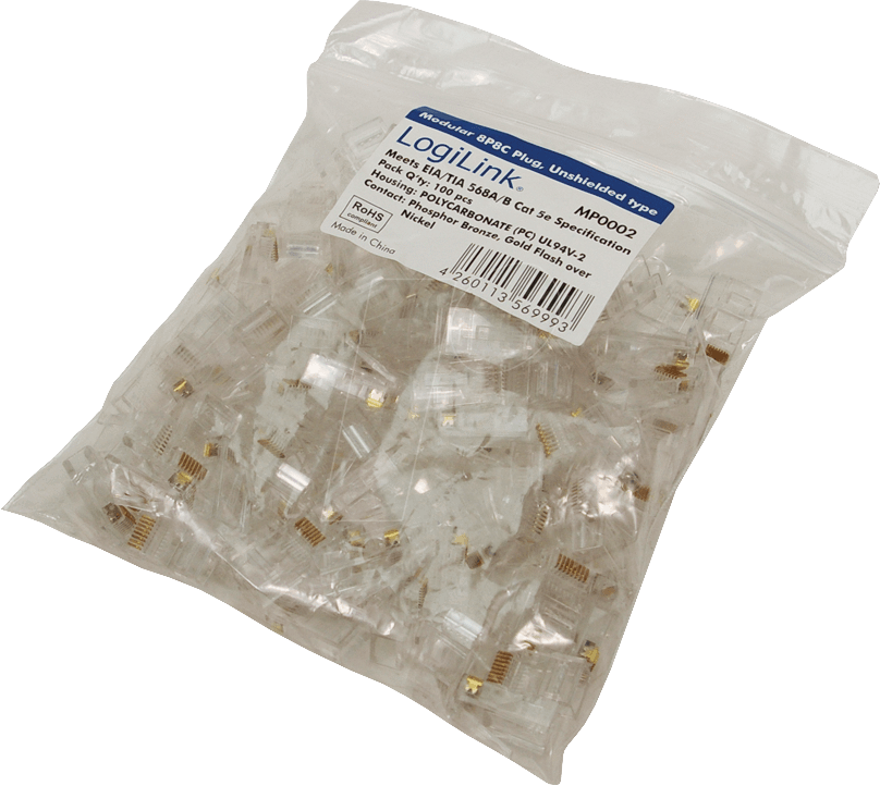 LOGILINK MP0002 - Modularstecker CAT5e ungeschirmt 100 Stk.