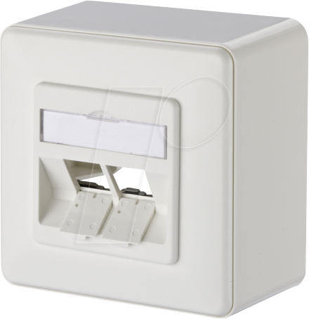 BTR 130B10D20002 - Modul Anschlussdose, AP, 2 Port, unbestückt, reinweiß, 43 mm