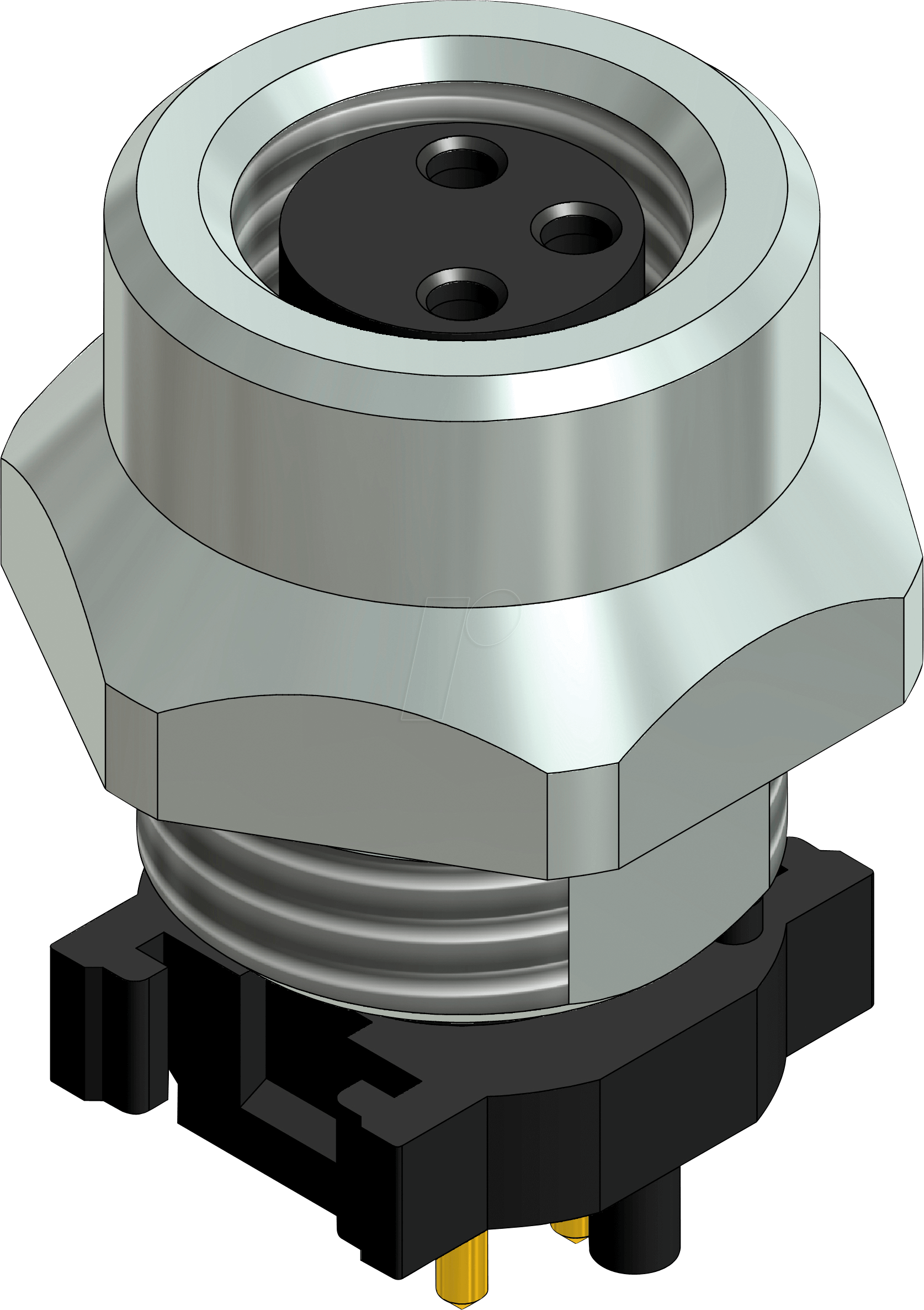 CONEC 42-01293 - SAL M 8, 3-pol, Buchse, gerade