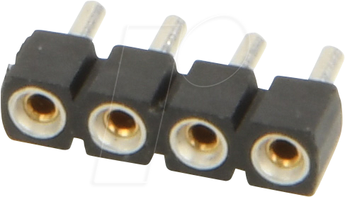 W+P 256-004-1 - Präzisionsbuchsenleiste/IC Leisten , gerade, RM 2,54, 4-polig