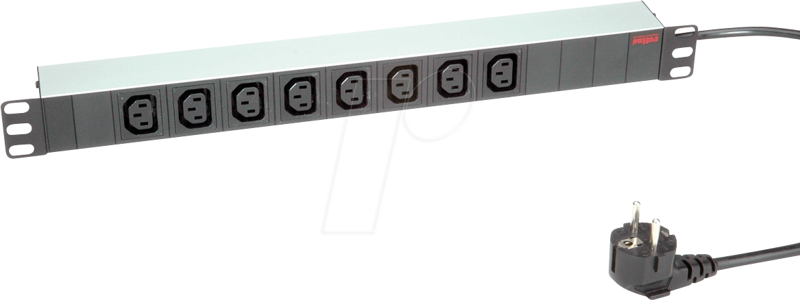ROLINE 19071628 - Steckdosenleiste 19'', 1HE, 9-fach