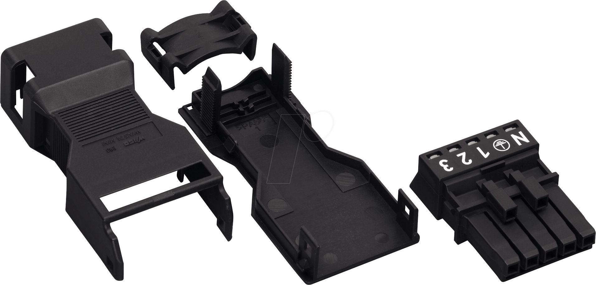 WAGO 890-105 - WINSTA® MINI, Buchse 5-pol, mit Zugentlastungsgehäuse