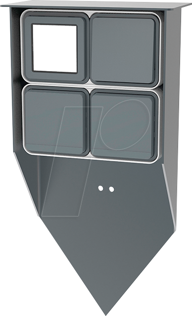 JEHOKA 38499245 - Steckdosenspieß B 3.4, 1 Leuchte, 1 Schalter, 2 Steckdosen