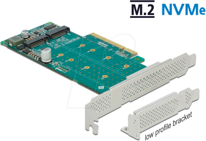 DELOCK 89045 - Konverter PCIe x8 > 2 x M.2 NVMe
