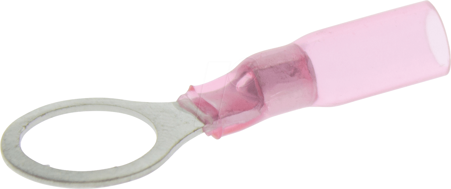 WE K401100HS - Ringkabelschuh mit Schrumpfschlauch - 0,5 … 1,5 mm², M10, rot