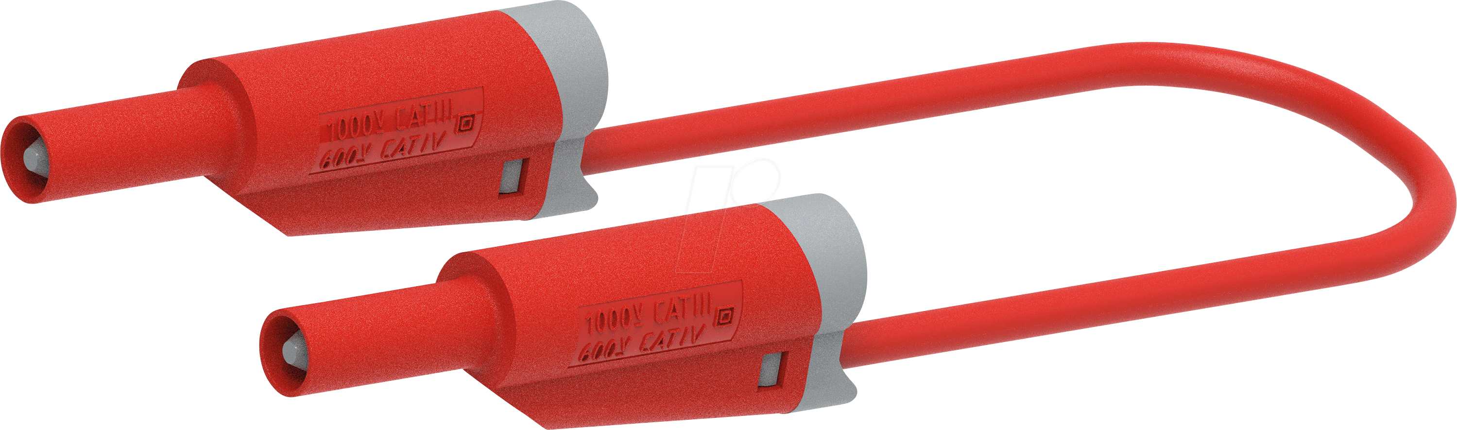 PJP 2712-100R - Messleitung, 1 mm², 1 m, rot, stapelbar