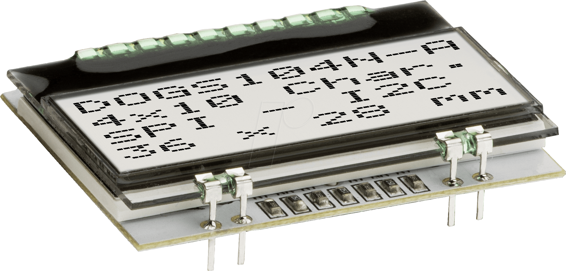 EA DOGS104N-A - LCD-Textmodul, 29,8 x 10,4 mm, weiß