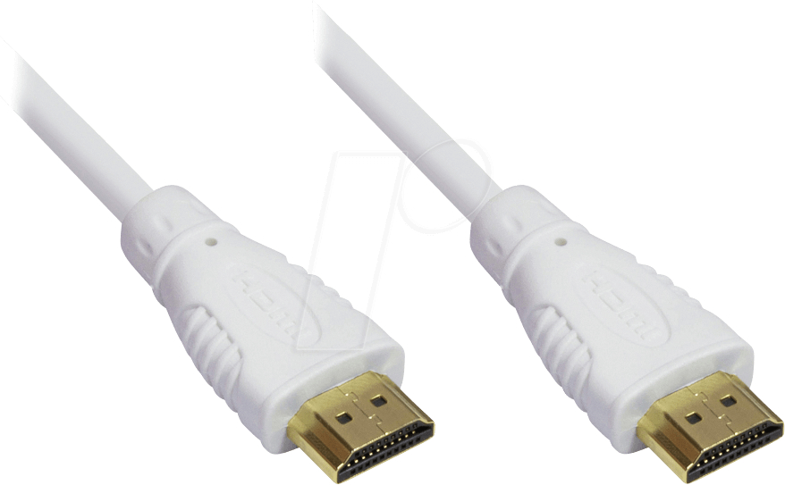 GC 4514-005W - HDMI A Stecker > HDMI A Stk., 0,5m weiß