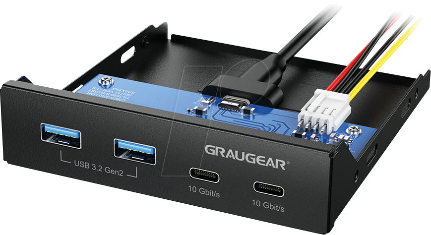 GG 18045 - USB 3.1, 4 Port Bay Hub, 2x USB-A, 2x USB-C