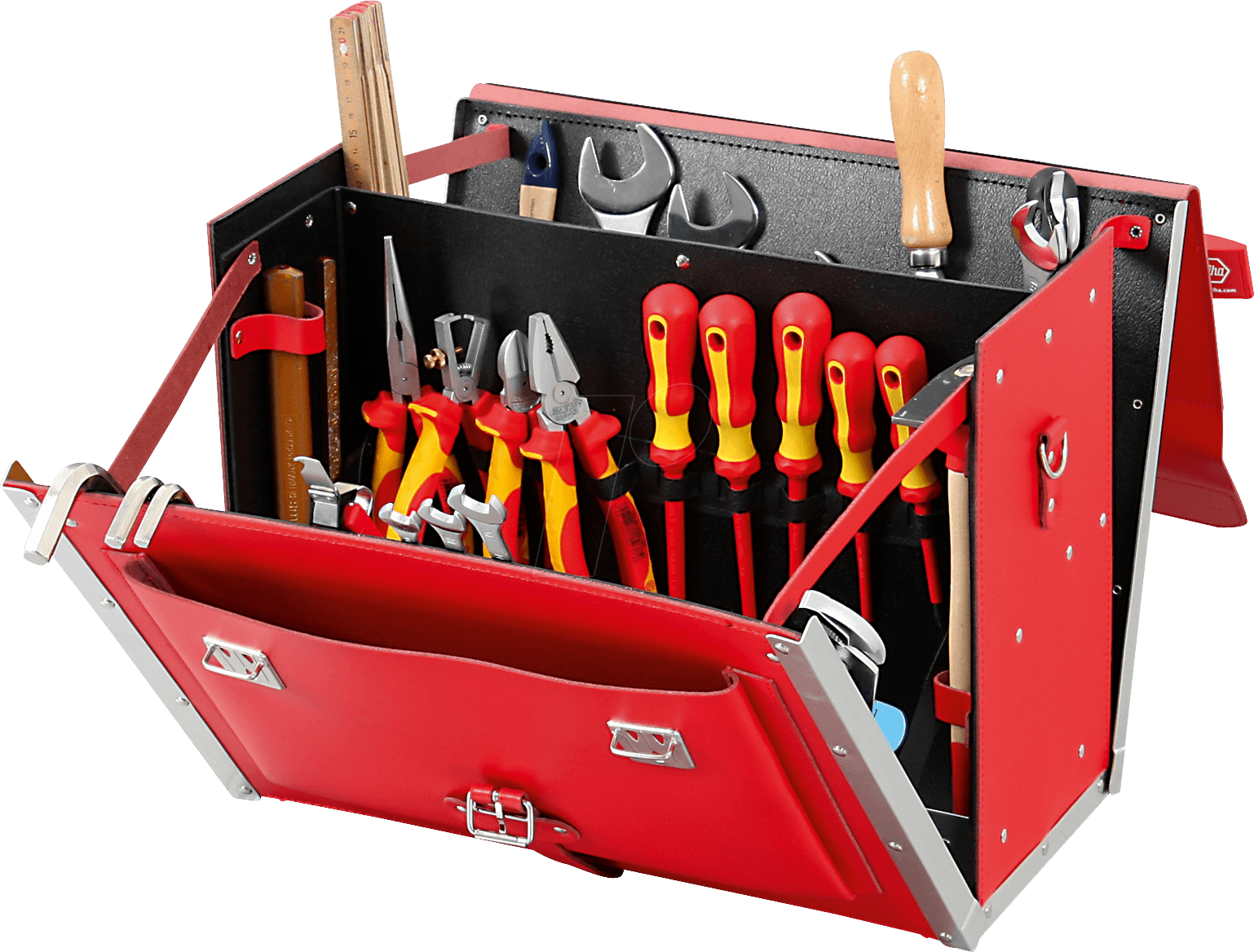 TASCHE 507123 - Werkzeugtasche, Favorit, Leder, rot, 450x190x340 mm