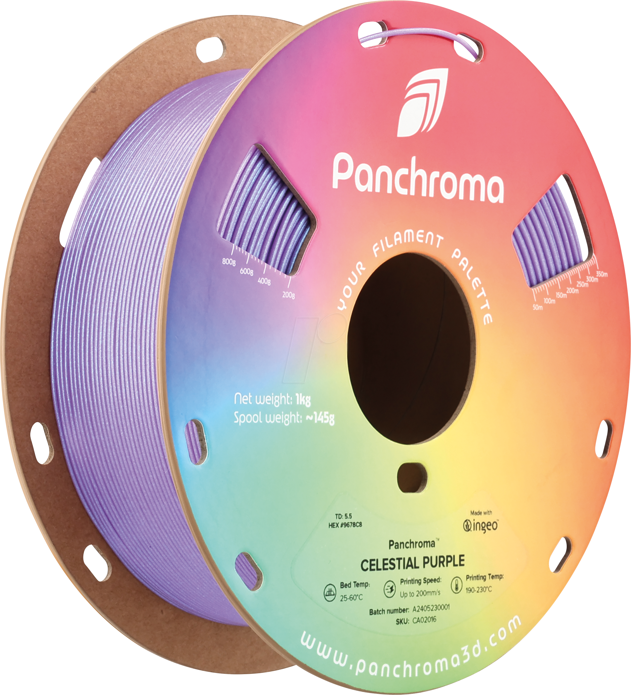 POLYMAKER CA2016 - Filament, Panchroma PLA, Celestial Purple, 1,75 mm, 1 kg