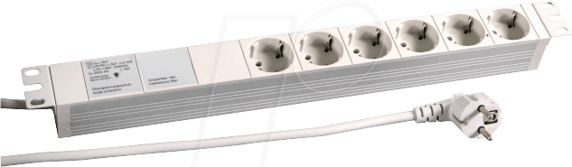 KOPP 691689K - Steckdosenleiste 6x CEE 7/3,Gerätevollschutz