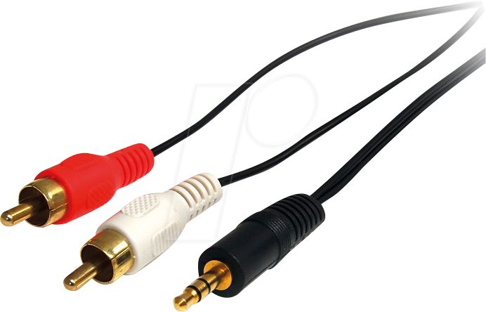 ST MU3MMRCA - Audio Kabel, 3,5 mm Klinke auf 2x Cinch, 90 cm