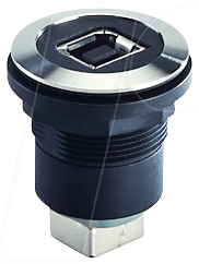 RRJVA USB BB - USB-Buchse auf Buchse - Typ B, Edelstahl