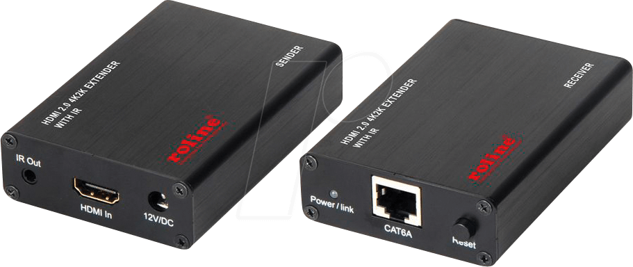 ROLINE 14013417 - HDMI Repeater, 4K@60Hz, bis 30 m, Cat.6A